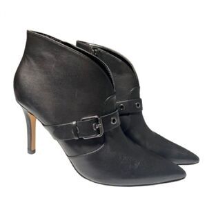 Nine West Jax Black Pointed Toe Ankle
Booties Buckled Stilettos Women's Size 8.5